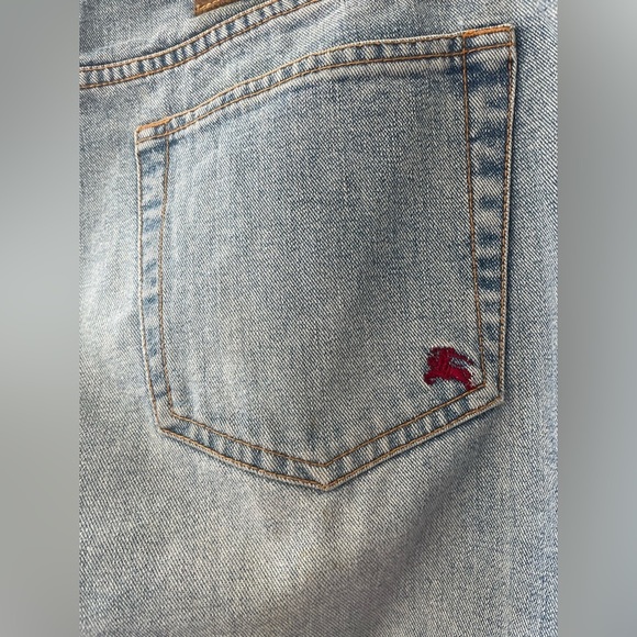 [32/30] Burberry Black Label Men’s Light Wash Straight Leg Designer Denim Jeans - Picture 5 of 15